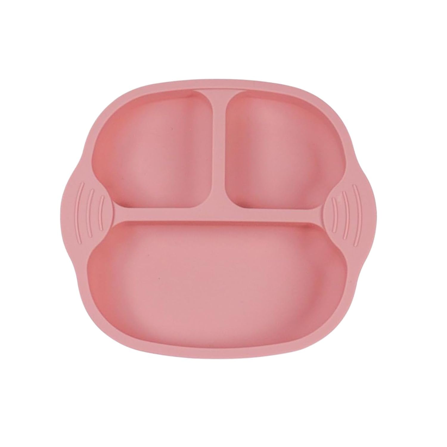 Toddler Plates, Silicone Divided Suction Plate for Babies, BPA-Free 100% Food-Grade Silicone Unbreakable Baby Plate Microwave & Dishwasher Safe Easy to Use (Set of 1, Pink)-picture-12