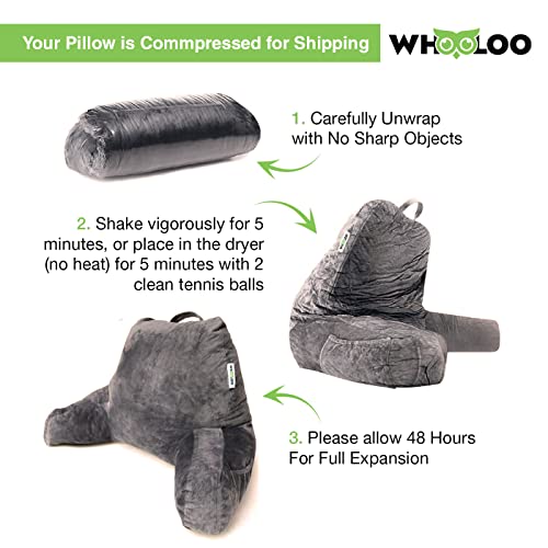 Reading Pillow Bed Wedge Sitting Up Back Rest Large Adult Floor Positioner Support Chair for Bedrest Gerd Heartburn Snoring by Whooloo - Image 6