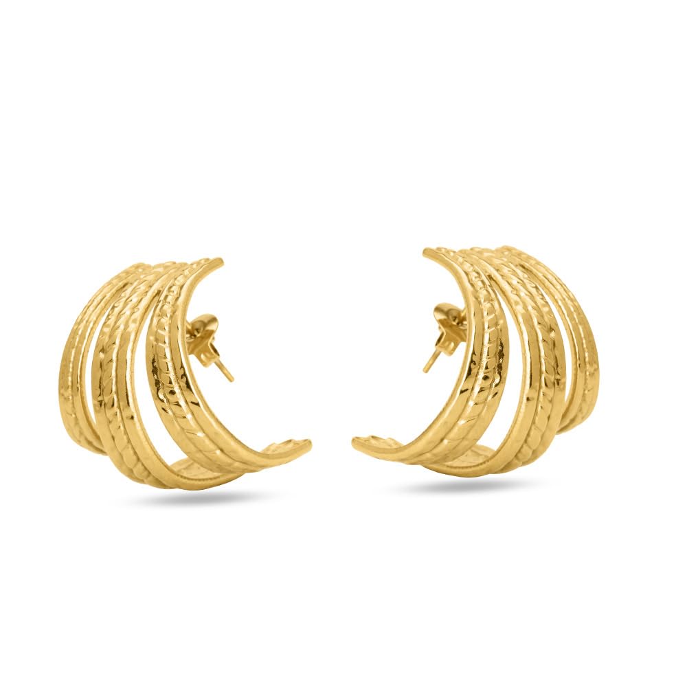 palmonas Statement Gold Stud Earring for Women - Gift for Girls & Women | Waterproof & Anti-Tarnish Earrings-picture-12