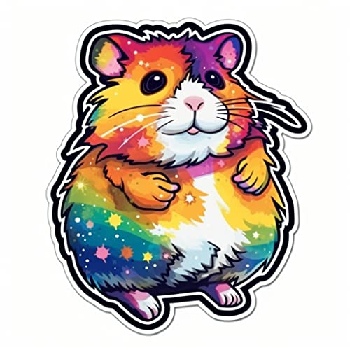 Image of Yoonek Graphics Hamster Vinyl Decal Sticker for Car, Laptop, Tumbler, More. #005621