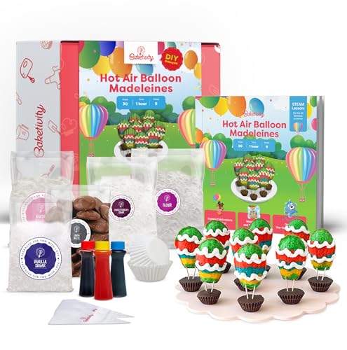 Baketivity Hot Air Balloon Madeleines STEM Learning Kids Baking Kit