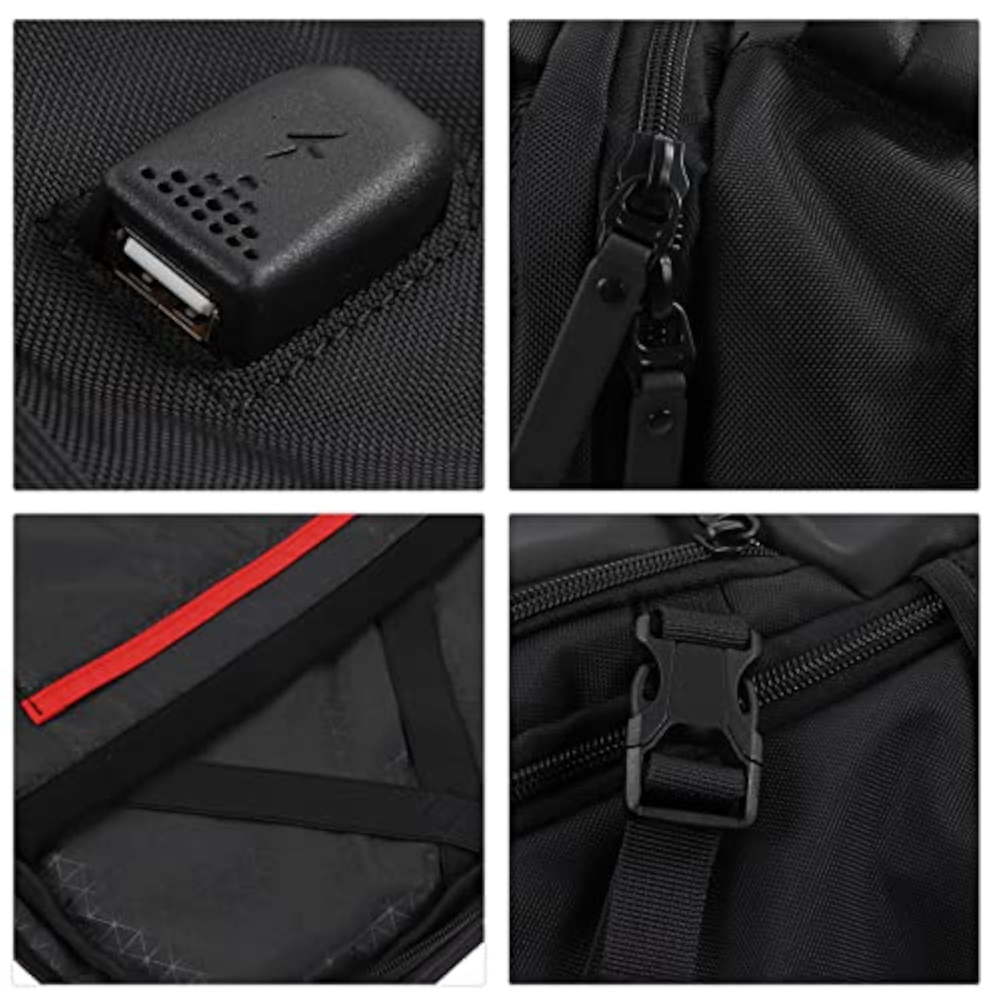 Black Outdoor 2 Way Zipper Computer Backpack