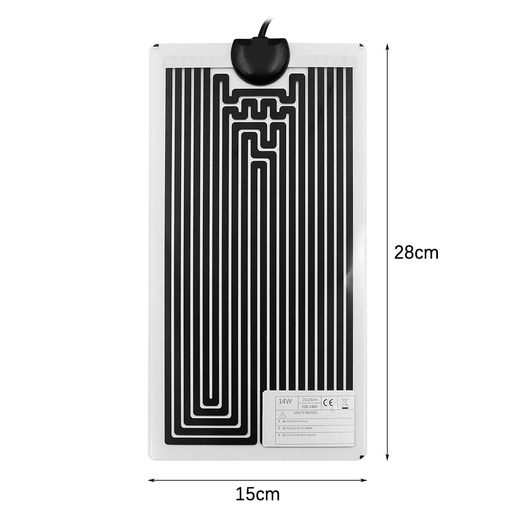 Petit Tapis Chauffant 15 X 28 Cm 14 W Avec Thermostat De Contrôle Température Pour Reptiles, Serpents, Lézards, Geckos, Araignées, Chenilles, Coussin Chauffant Pour Aquarium