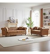 Amazon.com: Modern Chesterfield Sofa Couch, 85.5-inch Tech Fabric