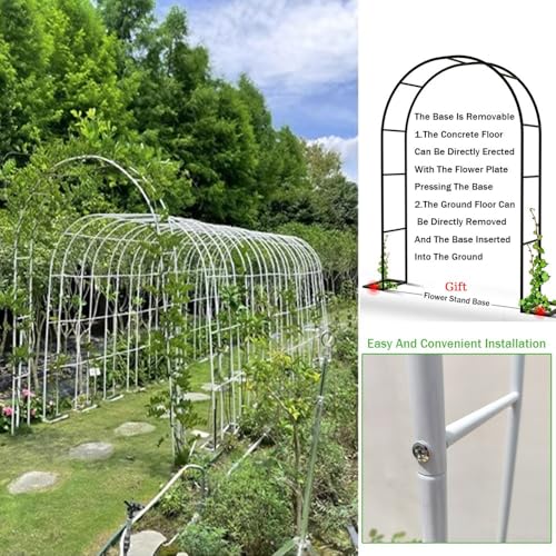 Arche de jardin en métal noir Arbor 350x250cm réglable - 4