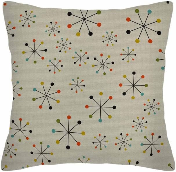 Miniatura 1 de Fundas de almohada de mediados de siglo 60S, diseño geométrico absctract Space Christmas Diseño retro de los años 50 y 1960, funda de almohada de 18