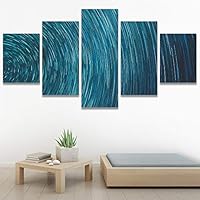 SIGNWIN 5 Panel Canvas Wall Art Modern Art Abstract Closeup Industrial Modern Art Multicolor Patterns for Home Decorations Ready to Hang - 60