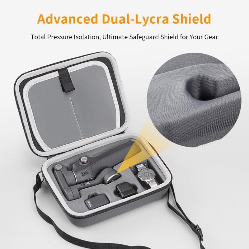 Image of M.G.R.J Carrying Case for DJI OSMO Mobile 7 /8 /7P Gimbal Stabilizer, Travel Portable Bag for DJI Osmo Mobile 8 | 7P | 7 | SE Accessories (Hard|EVA|Black) (DJI Gimbal Not Included)