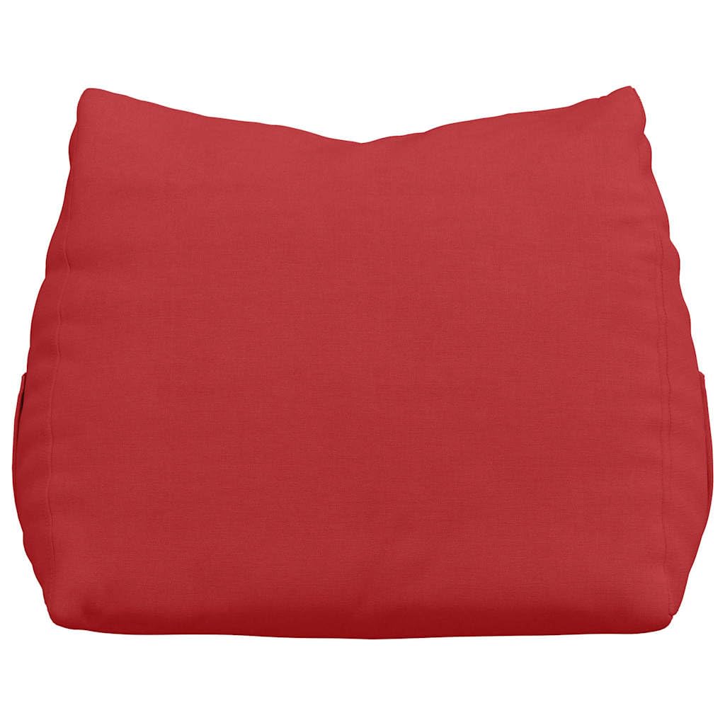 Rückenkissen Rot 45 x 20 x 35 cm Stoff mit abnehmbarem Bezug für Wohnzimmer, Schlafzimmer und Homeoffice, ergonomisch, stützend, für Nacken, Wirbelsäule und Lounge, langlebig