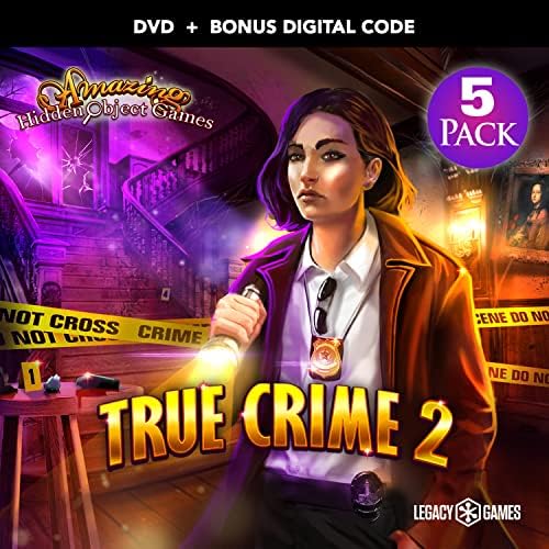 Legacy Games Amazing Hidden Object Games for PC: True Crime Vol. 2 (5 Game Pack) - PC DVD with Digital Download Codes