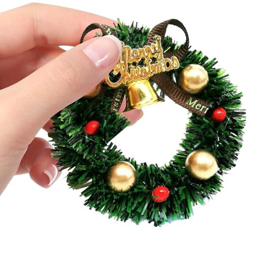 Mini Weihnachtskranz, Künstlicher Weihnachtskranz Klein, Miniatur...