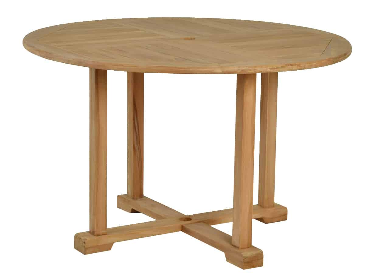Gartentisch 120 cm Gartenmöbel Outdoor Modern Massivholz Teak Honig