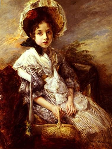 Portrait d'une jeune fille affiche 60x90cm pour habiller un grand mur vide