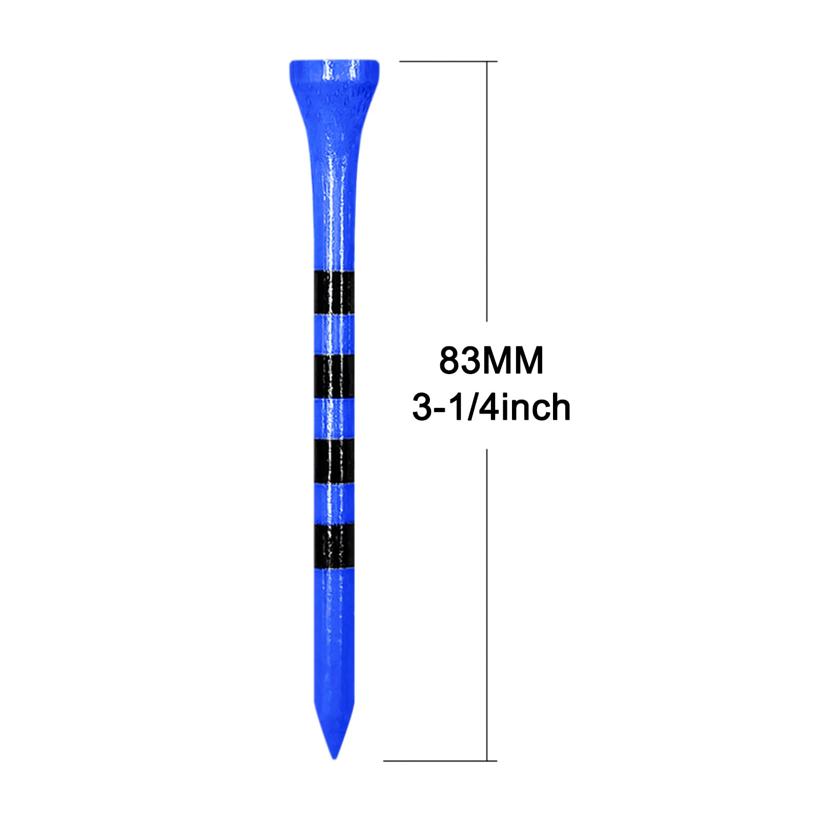 Image secondaire de Zivisk Tee Golf Bois 83mm Lot de 100 Tees Golf en Bambou - Bleu