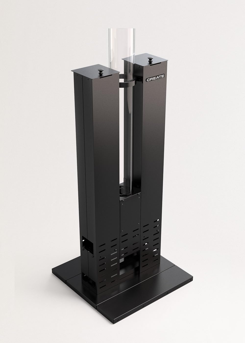 CREATE/FIRE TUBE HEATER/Estufa exterior de pellets sin humo / 8.2kW. libre de humos. materiales resistentes capacidad 3.6 kg pellets. cobertura de hasta 9m2. consumo de hasta dos horas y media