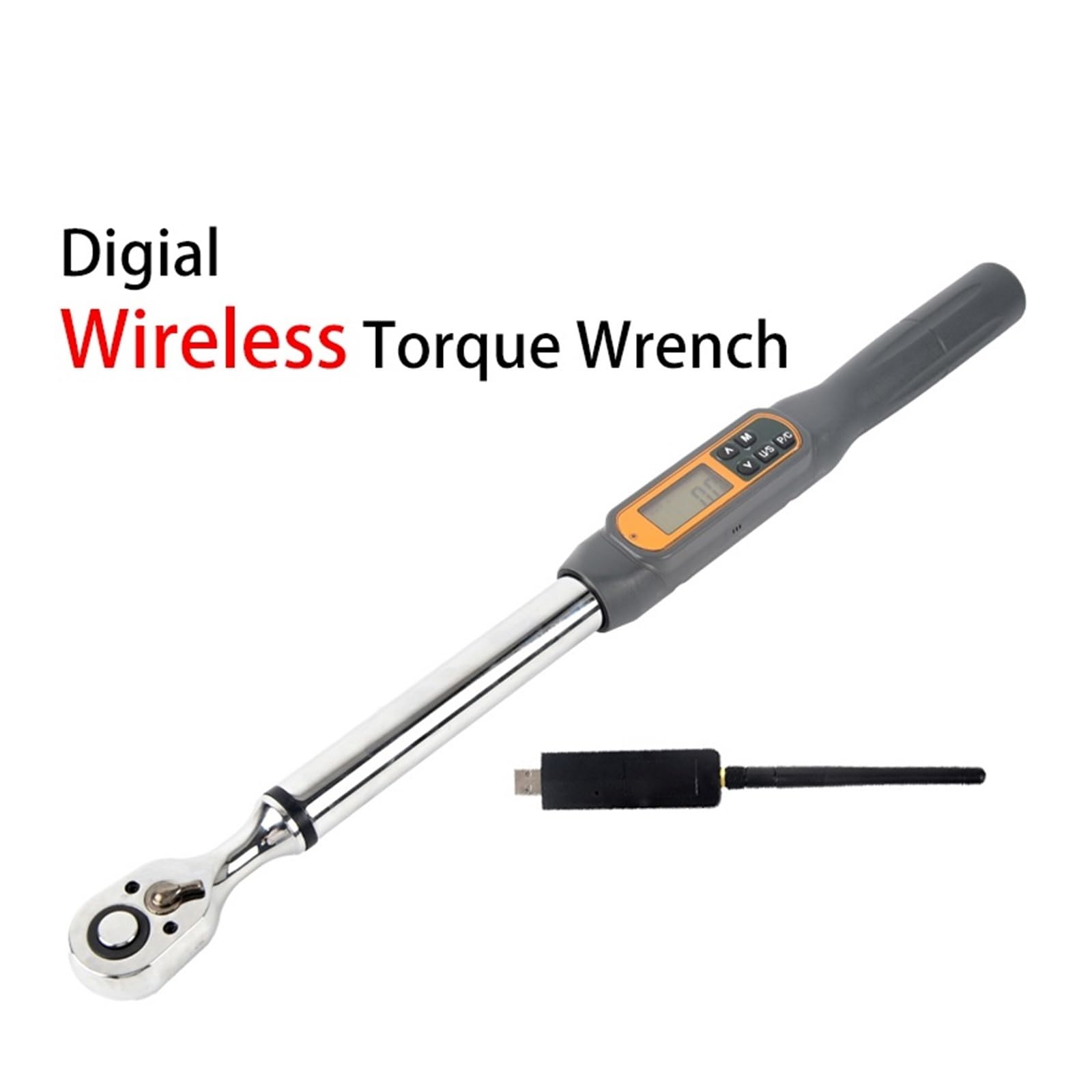 Misuratore di coppia digitale, 1/4 10N.M -30N.M Chiave dinamometrica digitale wireless Chiave dinamometrica elettronica professionale regolabile per riparazione auto e bici Tester di coppia elettrico,