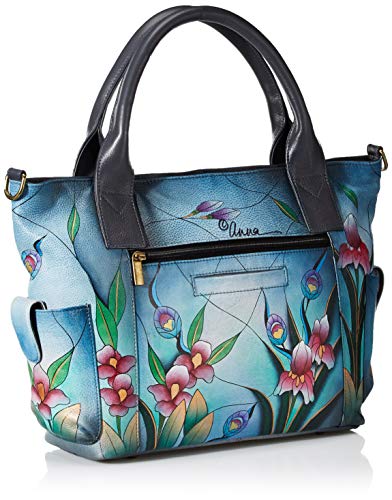 Image of Anna by Anuschka Women's Genuine Leather Large Tote Bag - Zip-Top Organizer with Outside Side Pockets