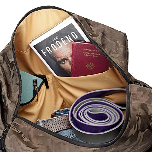 lamaki Camo Street Style Duffel Bag Overnight Weekender Fashionable Gym Travel Fitness Yoga Lifestyle Carry On Trolley Handle Hands Free Shoulder strap for Women and Men 28L