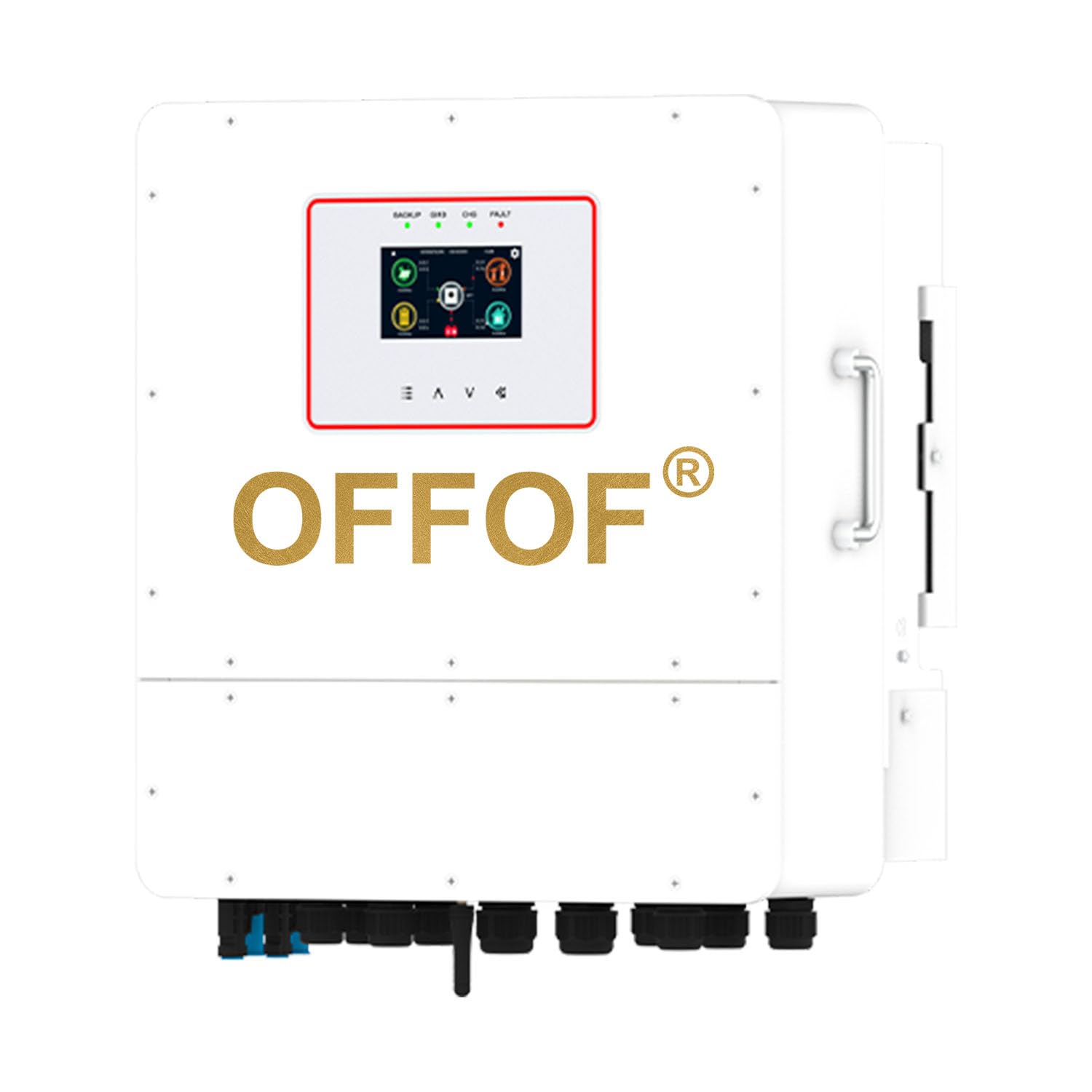 OFFOF MEGA 6 kVA 6000 W inversor solar híbrido On&Off-Grid Sistema MPPT 18 A 48 VDC 520 V PV onda sinusoidal pura 230 VAC con funciones WiFi, BMS, Solar Gen, CT