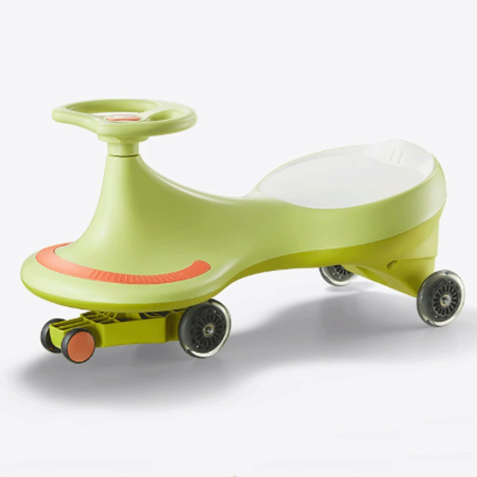 SDGBCXD Swing Car, Wiggle Car Wide Seat Pu Silent Wheel Swing Ride On Toy Uses For Ages 3 And Up(Green)