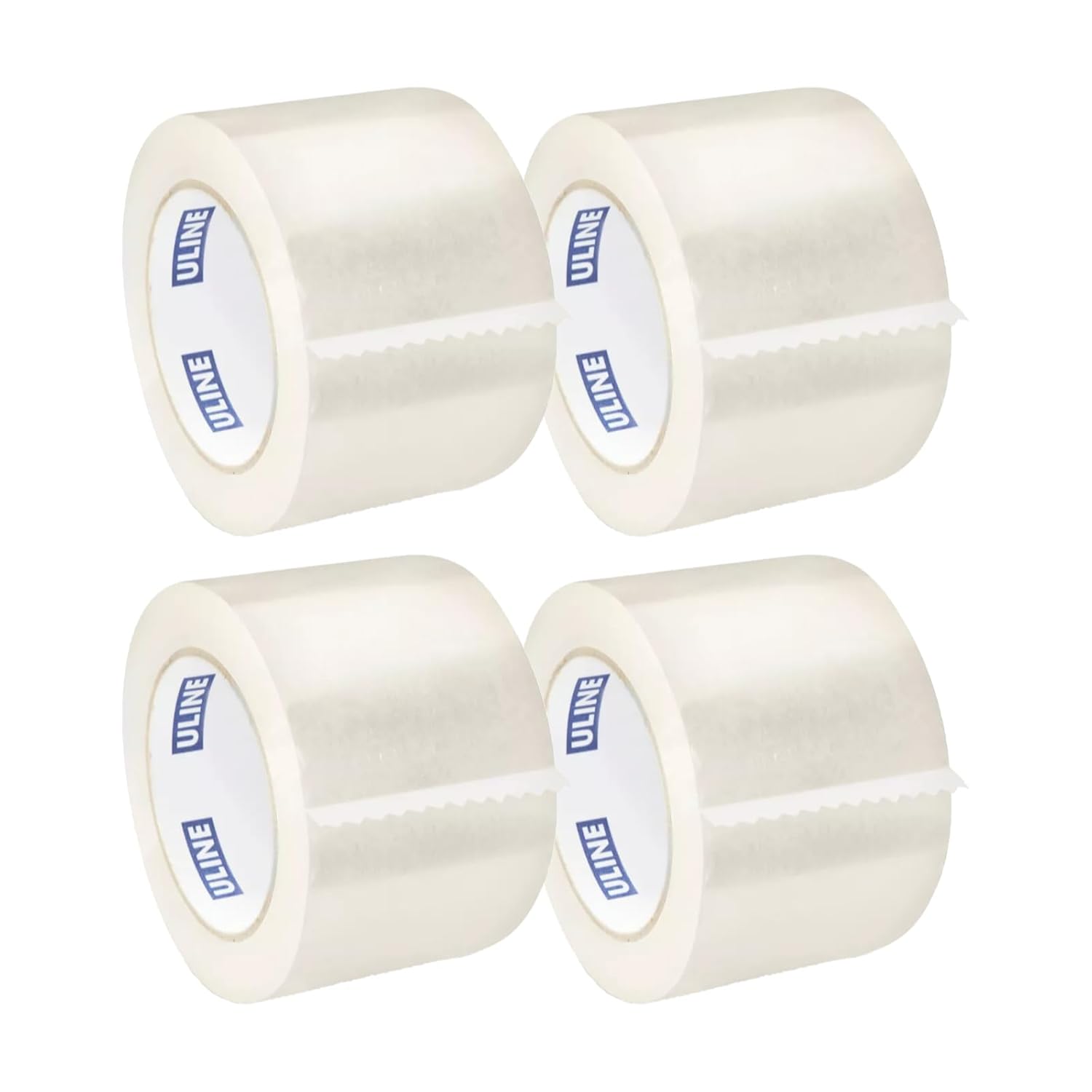 ULINE Industrial Shipping and Packing Tape - 3" x 110 Yards, 2.0 Mil (Pack of 4)
