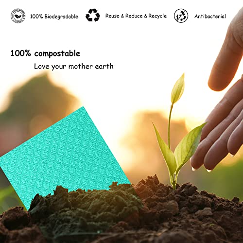 Molkene Swedish Dish Cloths - 10 Pack Reusable Kitchen Dishcloths - Ultra Absorbent Dish Towels For Washing Dishes - Cellulose Sponge Cloth Cleaning Cloths - Green #TOP3