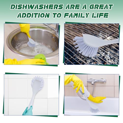 Image of Hsei 30 Pcs Kitchen Scrub Dish Brush Bulk, Gray