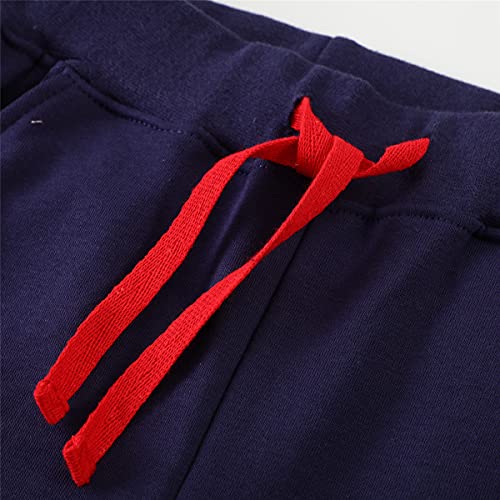 2 Pack of Kids Boys Girls Cotton Cute Pattern Caual Drawstring Sweatpants Athletic Jogger Sport Pants4