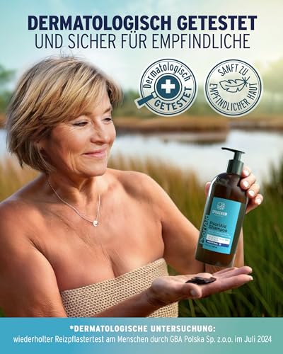 Sphagnum Botanicals Psoriasis Shampoo mit Salicylsäure – Natürliche Formel mit Torf und Menthol für trockene, schuppige & empfindliche Kopfhaut. 400ml