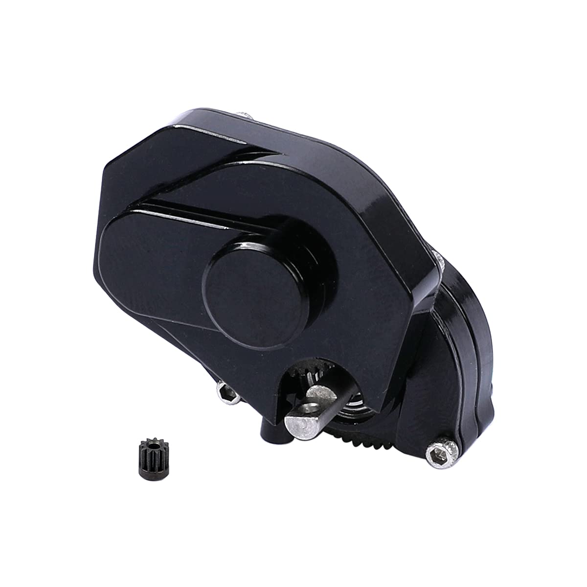 RZXYLRC Aluminum Alloy Transmission Case Gearbox Complete for 1/24 Axial SCX24 RC Crawler Upgrades (Black)