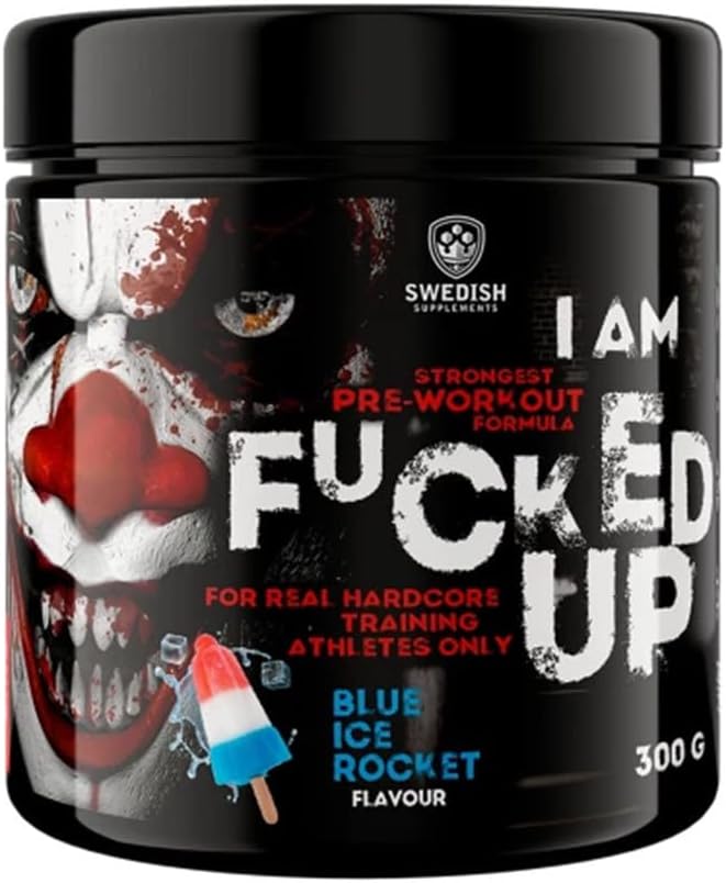 Swedish supplements – Fucked Up Pre-workout (300g) – Pre-Workout – Beta-alanine en tri-creatine – Blauwe ijsraket