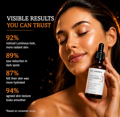 Image of Retinol Radiant Revive Vitamin-C Face Serum | Anti-Aging Booster for Fine Lines, Sun Spots & Uneven Tone - 33 ml / 1.11 oz