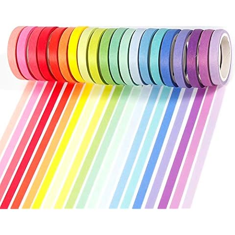 PuTwo Washi Tape, 20 Rolls Pastel Washi Tape, 8mm Washi Tape Set, Decorative Tape, Cute Washi Tape, Vintage Washi Tape, Japanese Washi Tape, Washi Tape For Journal, Decorative Tape For Crafts Cover
