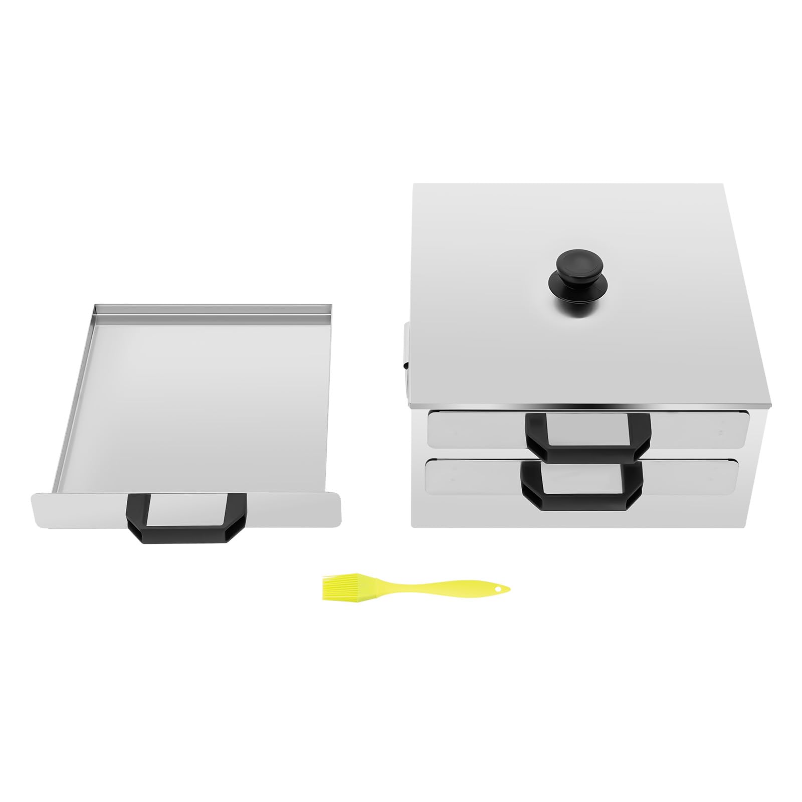 Máquina de rollos de fideos de arroz de doble nivel, vaporizador de rollos de arroz al vapor de acero inoxidable chino 304, vaporizador de alimentos de rollo de arroz chino abierto superior con 9