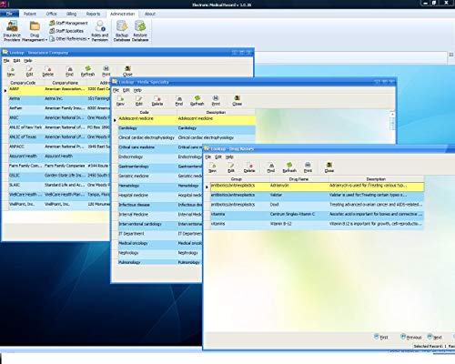 EMR Electronic Medical Record (EMR) Software and Practice Management Software Suite, E-PracticeSoft Professional, Patient Scheduling, Medical Billing All in One, Multiuser, Win PCs Only