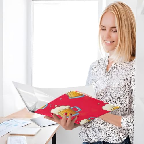 Classeur 3 anneaux flexible rouge pour organiser vos documents - 7