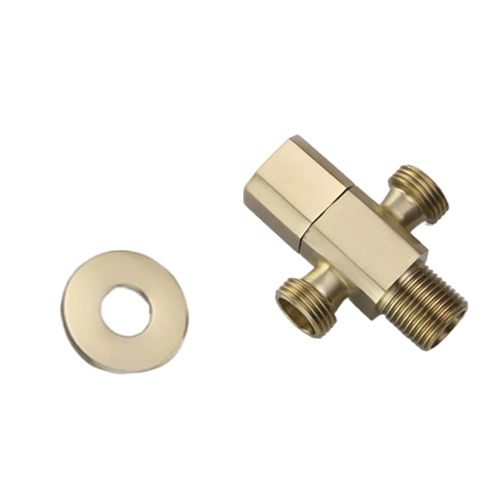 Brushed Gold Brass Angle Valve Household Bathroom Water Stop Triangle Valve for Toilet