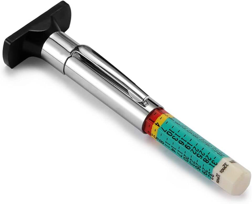 Régua de pneu 25 mm Marca de régua digital dupla face caneta de medição precisa (cor dupla)