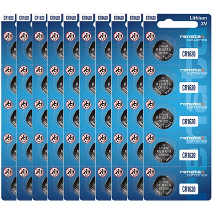 CR1620 Renata 3 Volt Lithium Coin Cell Battery (50)