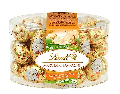 Lindt Schokolade Trüffel Eier | 450 g | Feinster Marc de Champagne-Trüffel in weißer Schokolade | Oster Schokolade | Schokoladengeschenk | Ostereier | Schokoeier