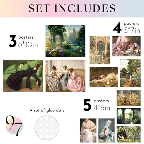 Gothic Victorian Decor for Home - Wall Decor, Victorian Pictures, Vintage Ladies Portrait, Maximalist Bedroom Decorations (8x10 UNFRAMED)