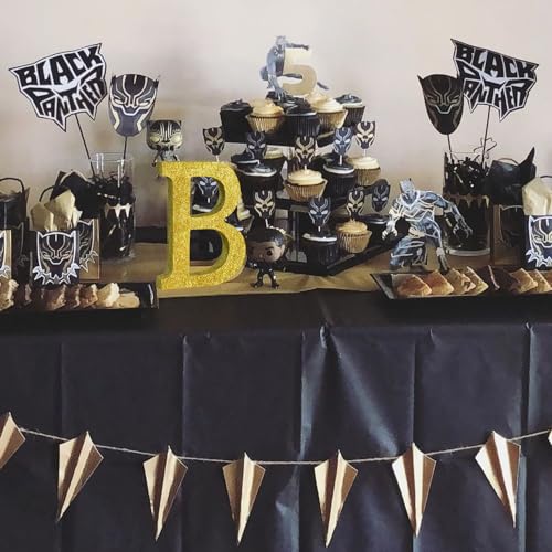 Image of TONIFUL 8 Inch Gold Glitter Letter B Table Centerpiece A-Z Gold Birthday Party Decorations,Gold Alphabet B for Birthday,Chrismas,Graduation,Bridal Shower,Wedding,Anniversary Party Supplies