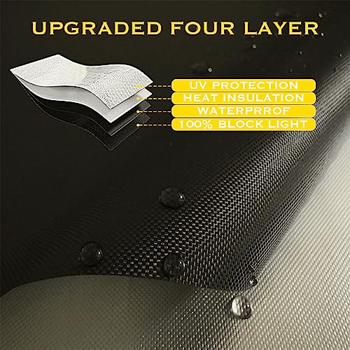 Portable Blackout Curtains, Blackout Shades With 30 Pairs Of Velcro And 30 Pieces Of Invisible Adhesive,100% Blackout Material Blackout Blinds For Baby Nursery, Bedroom Or Travel Use(118" X 57") #TOP1