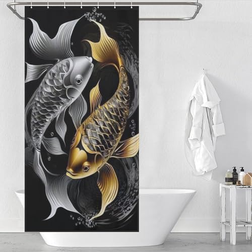 Poisson rideau de douche pour éviter les éclaboussures sur le sol - 2