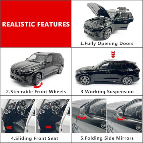 Modelo X5 M Competition LCI 1:18 SUV Negro miniatura 3