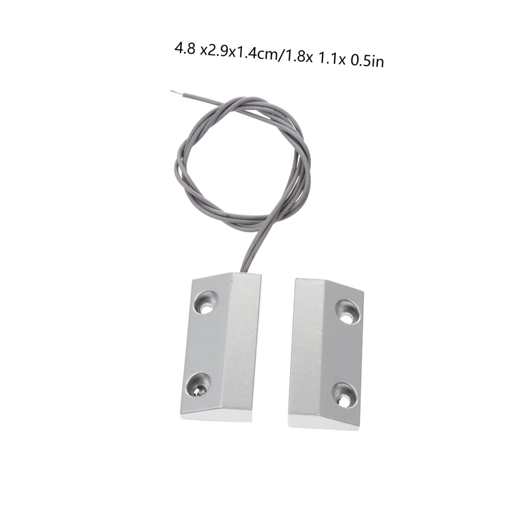 DOITOOL 3 Ensembles capteur Alarm Door Sensor Filaire magnétique Aimant équipement de Dispositif de détection Alliage de Zinc Silver