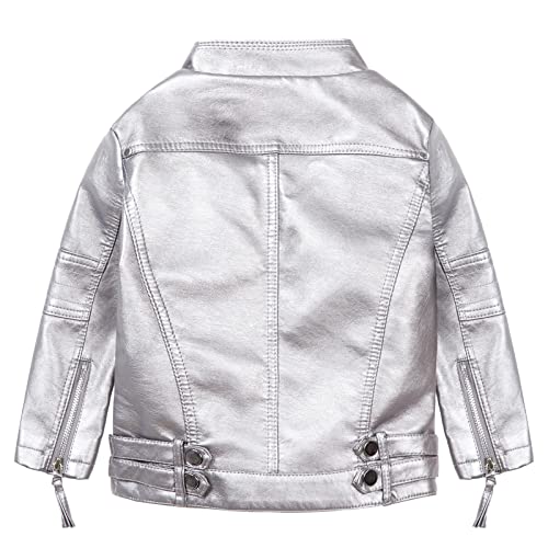 Mud Kingdom Little Boys Girls Motorcycle Jacket Collared Faux Leather3