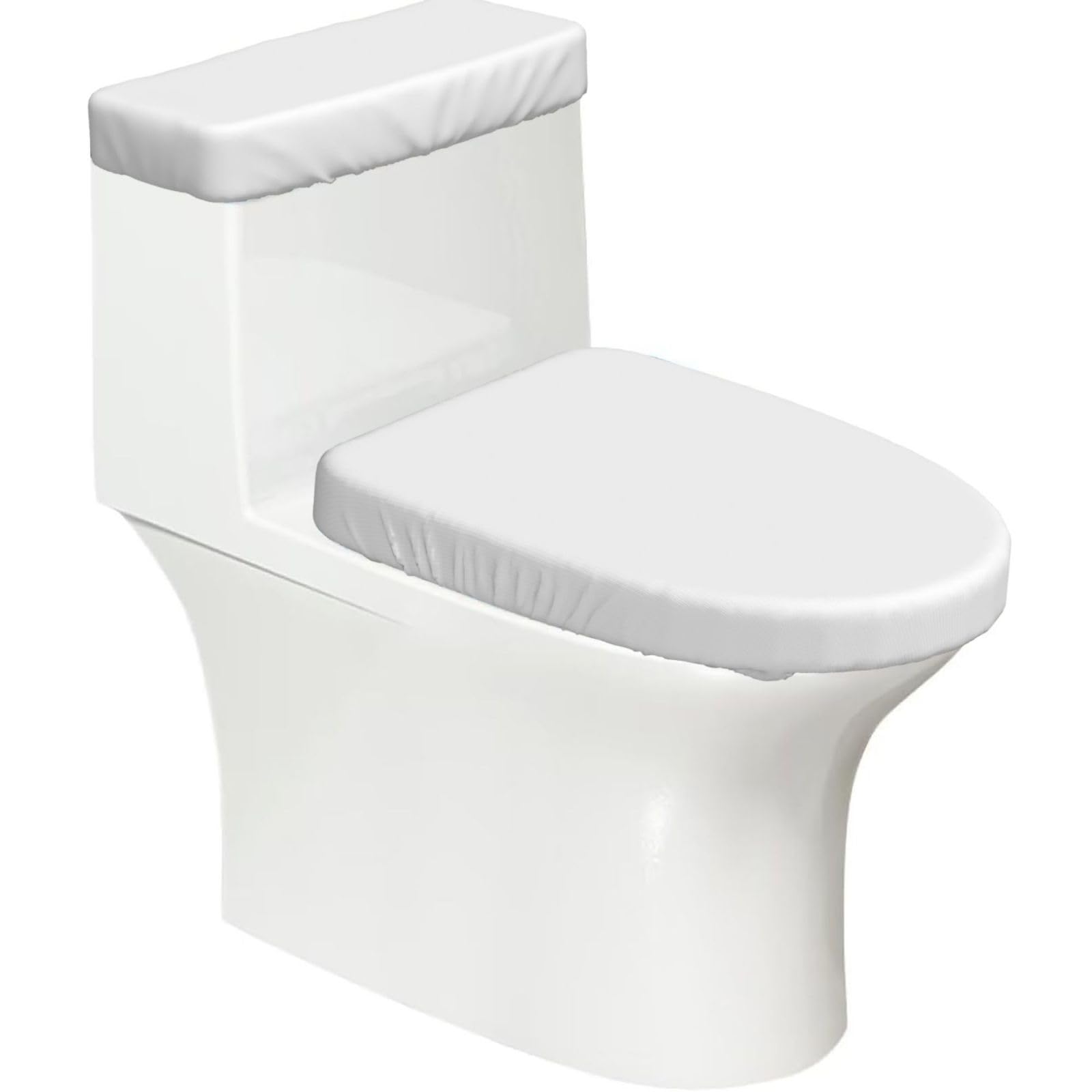 Duykimqw Black White Print Bathroom Toilet Lid Cover, Water Tank Covers