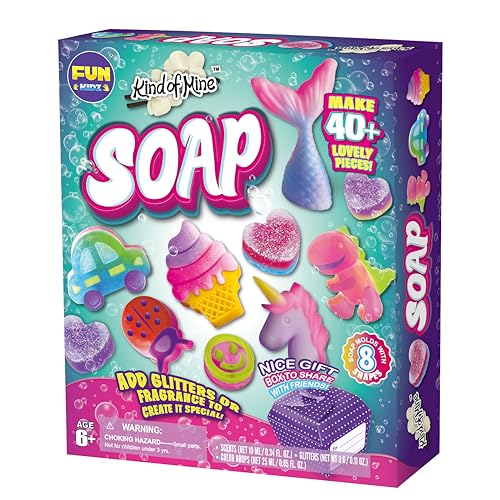 Kid Soap Kit, FunKidz Soap Making Kit for Kids for All Ages DIY Crafts Kits STEM Science Activity Gift for Girls and Boys