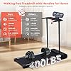 Electric Walking Pad with Handle Bar, 3.5HP Compact Walking Pads Treadmill with Handles, 0.6-10.0MPH Portable Small Treadmills for Home Office Apartment Small Spaces, 400LBS with Big Screen